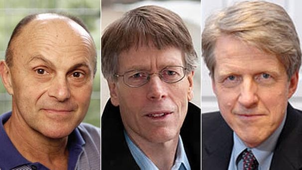 Eugene F. Fama, Lars Peter Hanson, Robert Shiller  | Bild: Universitiy of Chicago; Yale University, Montage: BR