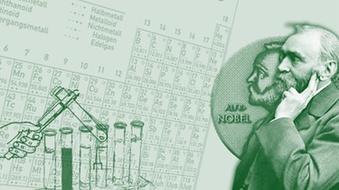 symbolische Darstellung: Nobelpreis für Chemie | Bild: BR/Henrik Ullmann/Angela Smets; picture-alliance/dpa