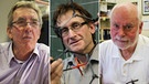 Jean-Pierre Sauvage (links), Bernard L. Feringa (Mitte) und Sir J. Fraser Stoddart (rechts). Die drei erhielten den Nobelpreis für Chemie 2016 für ihre Entwicklung molekularer Maschinen | Bild: picture-alliance/dpa, Reuters