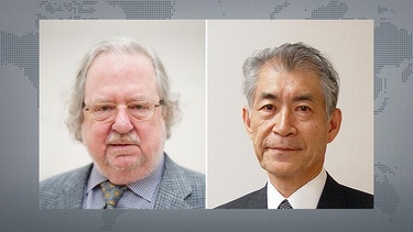 Nobelpreisträger für Medizin 2018: James Allison und Tasuku Honjo | Bild: dpa, Robert-Koch-Stiftung