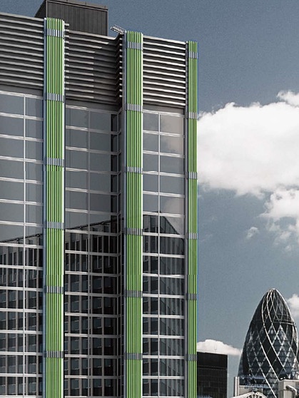 Algen an Hochhäusern, die die Luft verbessern sollen | Bild: Institution of Mechanical Engineers