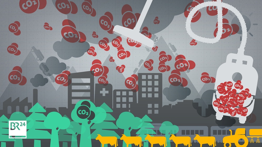 Dekarbonisierung - die CO2-Entnahme aus der Atmosphäre, auch negative Emissionen genannt - klingt vielversprechend und wird im Kampf gegen den Klimawandel nötig sein. Doch es ist ein teurer Weg, Treibhausgase wieder loszuwerden. | Bild: BR