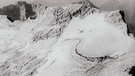 Blick auf den nördlichen Schneeferner-Gletscher auf dem Zugspitzplatt in den 1920er-Jahren. | Bild: www.bayerische-gletscher.de