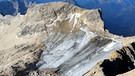 Blick auf den Nördlichen Schneeferner-Gletscher auf dem Zugspitzplatt im Jahr 2006. | Bild: www.bayerische-gletscher.de/W. Hagg