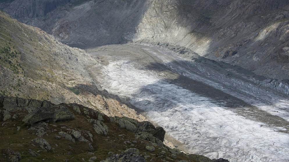 Aufnahme des Aletschgletscher, September 2014 | Bild: picture alliance/chromorange