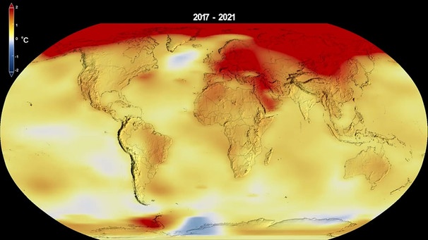Global Warming from 1880 to 2021 | Bild: NASA Climate Change (via YouTube)