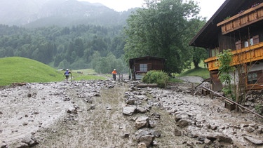 Ob Schlammlawine, Mure oder Bergsturz - in der Regel sind sie - wie hier in Oberstdorf - dasselbe: eine Folge der Klimaerwärmung. | Bild: dpa-Bildfunk