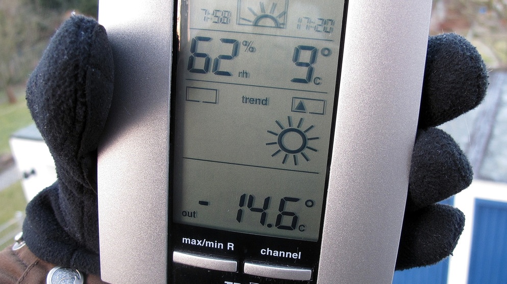 Wetter-Messinstrument: Digitalthermometer | Bild: picture-alliance/dpa