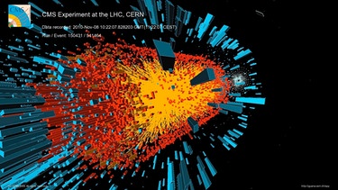 Simulierung eines Mini-Urknalls in Cern | Bild: picture-alliance/dpa, EPA/CERN/ALICE