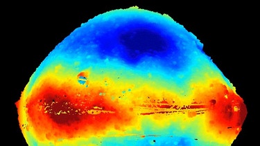 dreidimensionale Karte von Asteroid Bennu, aufgenommen von der Sonde Osiris-Rex  | Bild: NASA/University of Arizona/CSA/York/MDA