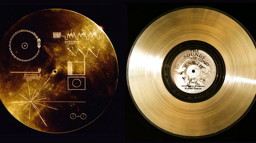 "Golden Record" mit Informationen an Außerirdische an Bord der Raumsonde Voyager. | Bild: NASA/JPL