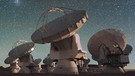 Das ALMA-Observatorium der Europäischen Südsternwarte ESO in Chile: 66 Teleskope, die die Fläche eines Fußballfeldes haben. | Bild: picture-alliance/dpa