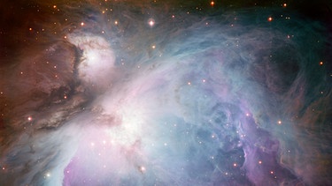 Eine Entdeckung der Europäischen Südsternwarte ESO in Chile: Aufnahme des Orionnebels im Sternbild Orion | Bild: Igor Chekalin/dpa