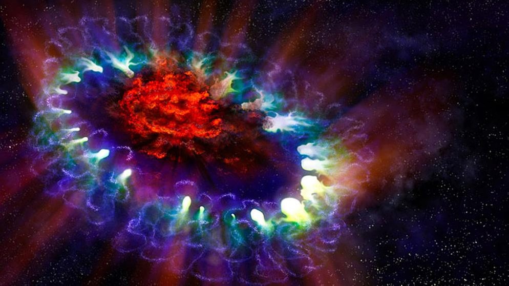 Staubwolke der Supernova 1987A (Illustration) | Bild: Alexandra Angelich (NRAO/AUI/NSF)