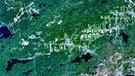 Das Sudbury Becken in Kanada ist der Einschlagkrater eines Meteoriten und zählt zu den größten Meteoritenkratern der Welt. | Bild: NASA