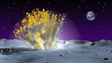 Meteoriteneinschlag auf Mond | Bild: Nasa