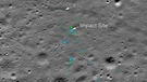 Wrackteile der indischen Raumsonde Vikram auf dem Mond | Bild: NASA/Goddard/Arizona State University