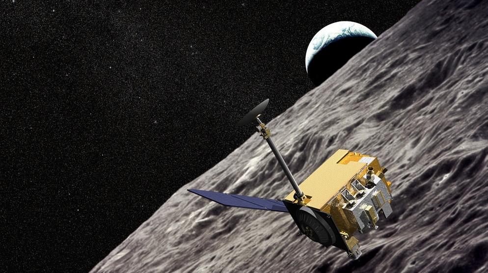 Sonde LRO (Illustration). Die NASA-Mondsonde LRO kreist in dichtem Abstand um den Mond und erstellte eine dreidimensionale Karte des Mondes. Aber der LRO knipst weiter - seht selbst! | Bild: NASA