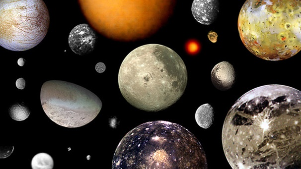 Monde unseres Sonnensystems | Bild: NASA; Collage: BR