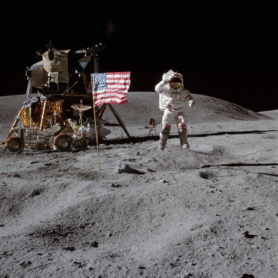 Apollo 16-Kommandant John Young auf dem Mond | Bild: NASA