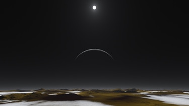 Mittag auf Pluto | Bild:  NASA / Southwest Research Institute / Alex Parker