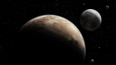 Pluto und seine Monde (Grafik) | Bild: NASA