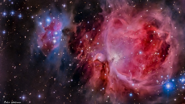 Der Orionnebel M42 im Sternbild Orion.  | Bild: André Uebelmann