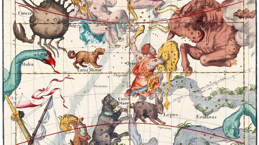 Ausschnitt aus einem Sternenkatalog namens Globi coelestis in tabulas planas redacti descriptio aus dem Jahr 1674 | Bild: picture alliance / CPA Media Co. Ltd | -