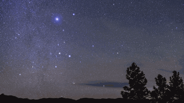 Der Stern Sirius im Sternbild Großer Hund im Dezember über New Mexico | Bild: imago/Stock Trek Images