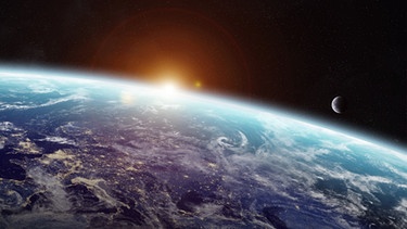 Die Erdatmosphäre besteht aus vielen Kleinstpartikeln aus Staub, Wasserdampf und Gas. | Bild: colourbox.com
