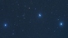 Die Sterne des Sternbilds Großer Bär (Großer Wagen) mit dem Doppelstern Mizar und Alkor. Alkor, das Reiterlein, wird auch als Augenprüfer bezeichnet: Wer sehr gut sieht, kann ihn mit bloßem Auge neben Mizar erkennen. Die beiden bilden aber nur einen optischen Doppelstern, sie bilden also kein physisches Doppelsystem, das sich gegenseitig umkreist, sondern sind drei Lichtjahre voneinander entfernt. | Bild: J. Lodriguss/Novapix/Leemage 