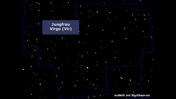 Sternbild Jungfrau (Virgo) ohne Markierung | Bild: BR, SkyObserver