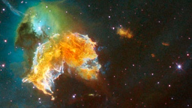 Der Supernova-Überrest LMC N 63A in der Großen Magellanschen Wolke, unserer Nachbargalaxie. | Bild: NASA, ESA, Hubble Heritage (STScI/AURA)