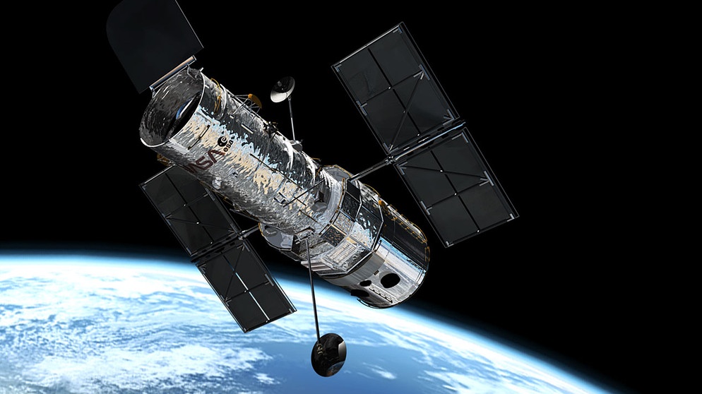 Illustration des Weltraumteleskops Hubble in der Erdumlaufbahn | Bild: NASA