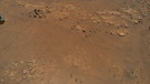 Dieses Foto machte der Mars-Hubschrauber Ingenuity während seines neunten Fluges über den Mars am 05. Juli 2021 | Bild: NASA/JPL-Caltech
