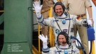 Die Astronauten Alexander Gerst, Serena Auñón-Chancellor und Sergej Prokopjew stehen am 6. Juni 2018 auf der Treppe der Sojus-Rakete, die sie zur Internationalen Raumstation ISS bringen wird. | Bild: imago/ITAR-TASS