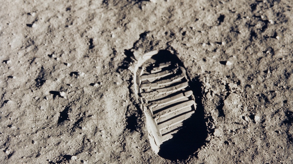 Ein Fußabdruck von Buzz Aldrin | Bild: NASA