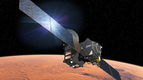 Im Oktober 2016 erreichte der Trace Gas Orbiter als erster Teil der ExoMars-Mission der ESA den Mars. Zusammen mit der russischen Raumfahrtbehörde Roskosmos will Europa ein neues Kapitel der Suche nach Leben auf dem roten Planeten eröffnen und lang umstrittene Fragen klären.  | Bild: ESA