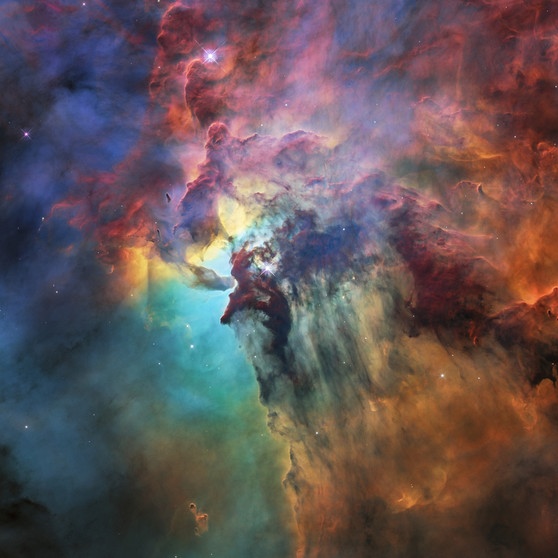 Lagunennebel, aufgenommen vom Weltraumteleskop Hubble | Bild: NASA, ESA, STScI, CC BY 4.0