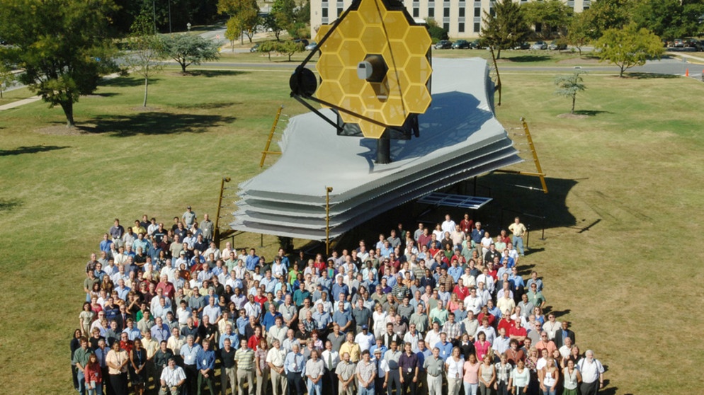 James-Webb-Teleskop als Modell in Originalgröße | Bild: NASA Goddard