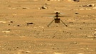 Ingenuity beim zweiten Testflug, fotografiert vom Mars-Rover Perseverance | Bild: NASA/JPL-Caltech/ASU/MSSS