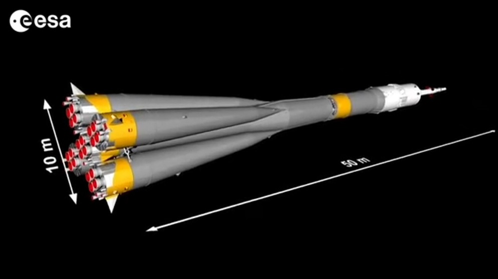 Darstellung einer Sojus-Rakete | Bild: ESA