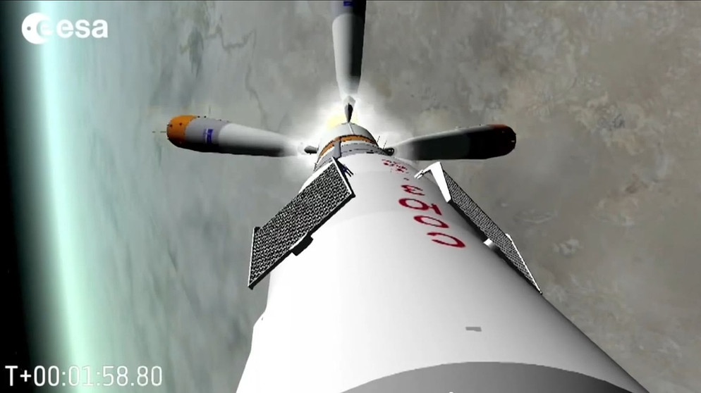 Sojus-Rakete: Abwurf der 1. Stufe | Bild: ESA