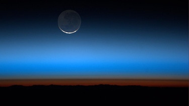 Mond und Erde von der ISS aus gesehen | Bild: NASA