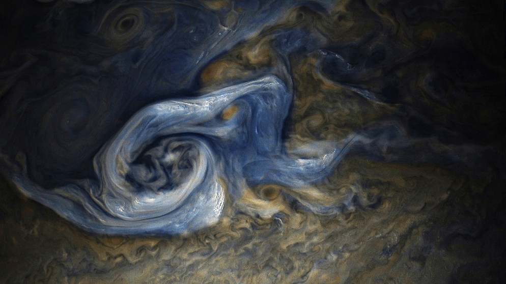 Sturm auf Jupiter | Bild: NASA/JPL-Caltech/SwRI/MSSS/Gerald Eichstädt/ Seán Doran