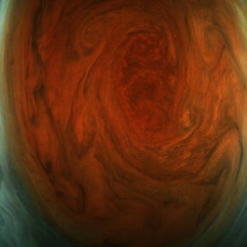 Juno nimmt Jupiter unter der Lupe. Hier zu sehen: der Große Rote Fleck | Bild: NASA/JPL-Caltech/SwRI/MSSS/Gerald Eichstädt