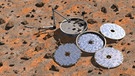 Herzstück der Mars-Express-Mission sollte eigentlich das Landegerät Beagle werden (Illustration), das im Dezember 2003 auf die Oberfläche des Mars geschickt wurde. Vermutlich ist es sogar dort angekommen, doch zu keiner Zeit bestand Kontakt zum Beagle. | Bild: ESA