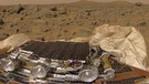 US-Mission Pathfinder: Rover Sojourner landet auf dem Mars 1997 mit Airbags | Bild: picture-alliance/dpa