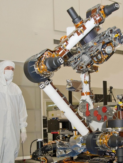 Roboterarm des Mars-Rovers Curiosity im Test | Bild: NASA