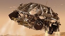 Illustration: Gegenschub aus Landungsdüsen verhindern einen Bodenkontakt. Curiosity, der Mars-Rover der NASA, soll sicher landen. | Bild: NASA